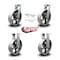 Service Caster 10'' Heavy Duty Semi Steel Cast Iron Caster Set 2 Swivel Locks 2 Rigid, 4PK CRAN-SCC-KP92S1030-SSR-BSL-2-R-2 - alternate 5